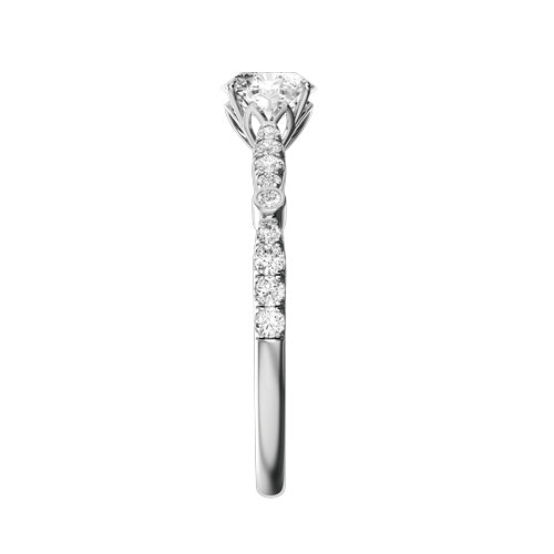 Round Natural Diamond Bridal Ring — side