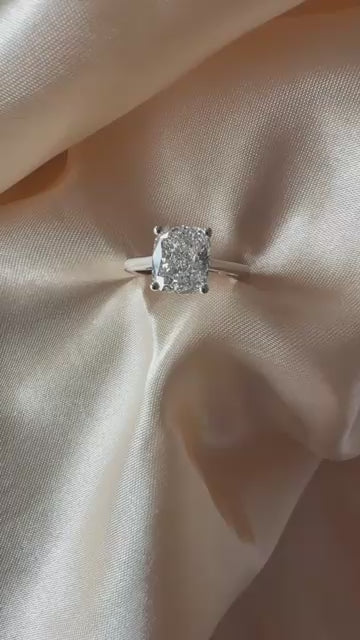 Custom, 4 prong, cathedral setting