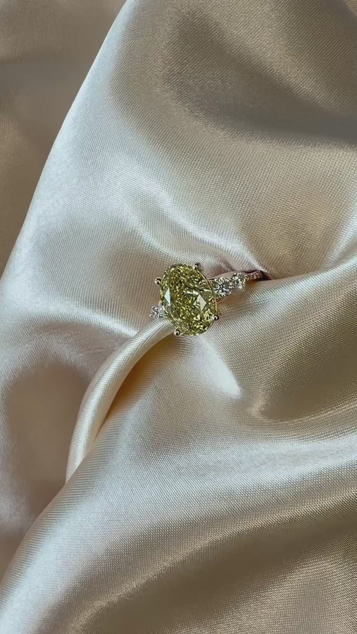 2.52 Carat Yellow Diamond ring
